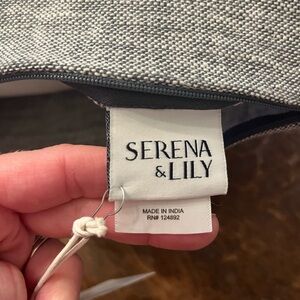 Serena $ Lily Topanga Sham, Gray, 24x24 NWT
